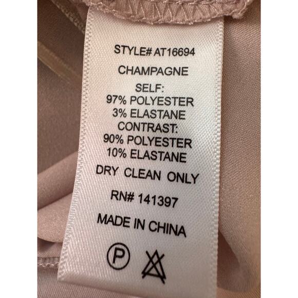 NEW ASTR THE LABEL ~ Spring Champagne Drape Front Cami Bodysuit Size XS - Picture 9 of 9